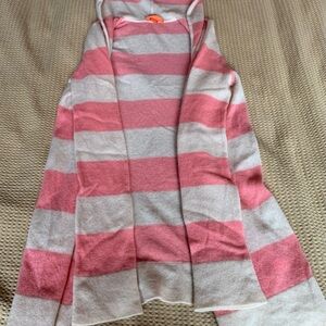 Christopher Fisher Pink & Cream Striped Cashmere Sweater